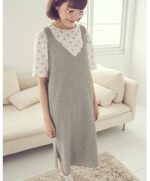 QUEEN SHOP | 麻花直條紋路吊帶裙 (ワンピース/ドレス)