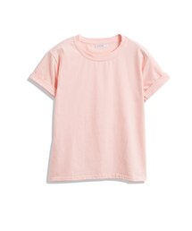 QUEEN SHOP | 糖果色反摺袖T恤(トップス)