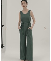 mouggan | 棉質U領連身褲(オールインワン・サロペット)