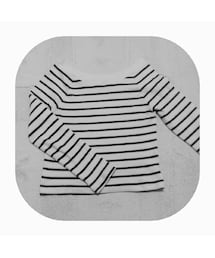 ちょいオフショル ボーダー トップス(Tシャツ/カットソー)