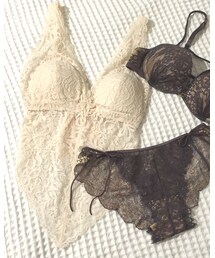 ANNEBRA | レースのカップ付キャミはNAVYのいろちも購入(ブラ&ショーツ)