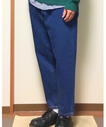 Right-on | ワイドテーパードパンツ(デニムパンツ)