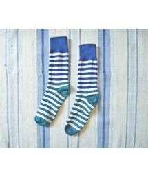 UNIQLO | 藍綠條紋襪(ソックス/靴下)