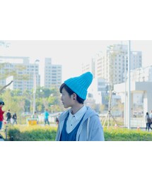  Korea | 亮藍色針織毛帽(ニットキャップ/ビーニー)