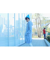 SEED | 長版灰連帽外套(モッズコート)