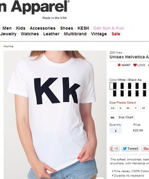 American Apparel | Helvetica Alphabet T-Shirt(Tシャツ/カットソー)