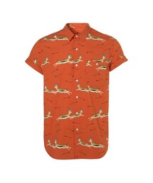 TOPMAN | Topman Red Gazelle Print Short Sleeve Shirt(シャツ/ブラウス)