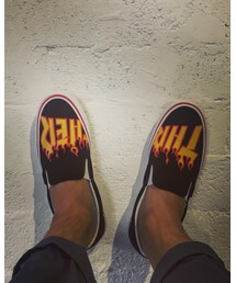 VANS | ɹ ǝ ɥ s ɐ ɹ ɥ ʇ(スリッポン)