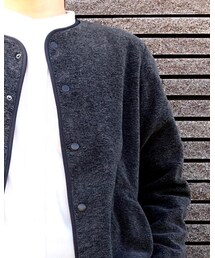 GU | マイクロフリースカーディガン（長袖）（08 DARK GRAY）（サイズ: S）(ジャケット/アウター)