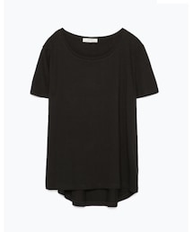 ZARA | アシンメトリー裾デザインTシャツ(Tシャツ/カットソー)