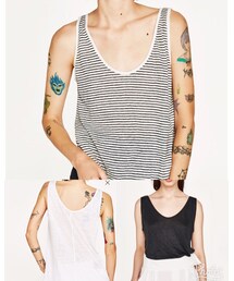 ZARA | リネンタンクトップ(タンクトップ)
