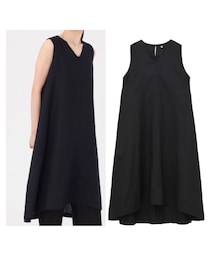 無印良品 | フレンチリネン洗いざらしノースリーブワンピース(ワンピース/ドレス)