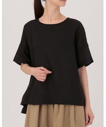 無印良品 | フレンチリネン洗いざらし半袖ブラウス(シャツ/ブラウス)