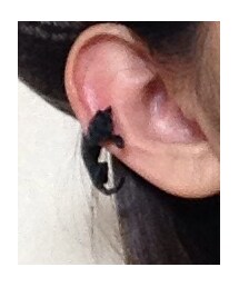 no brand | 黒猫ピアス(ピアス(片耳用))