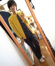 ブランド不明 | 室内。中身はこんなん。黄色×紺、バイカラー。(その他)