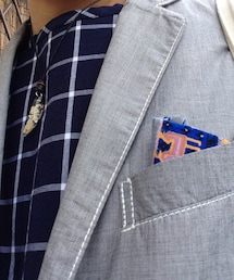 ブランド不明 | 首もと→胸元
チーフ入れてみた。(その他)