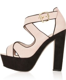 TOPSHOP | Sure nude cross over platform heeled shoes(サンダル)
