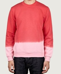 RAF SIMONS | Red Dip Dyed Roundneck Sweatshirt(スウェット)