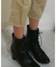 Catherine Cottage | TKST21 編み上げブーツハイヒール[BLK3](ブーツ)