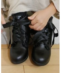 Catherine Cottage | TKST15  リボンレースアップブーツ(ブーツ)