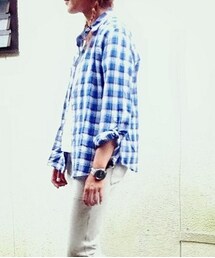 UNIQLO | 青系のチェックシャツ♡(シャツ/ブラウス)