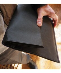 MUJI Labo | ジーンズのラベルで作った丸留め付き封筒(クラッチバッグ)