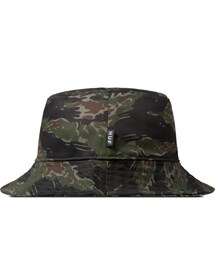 HUF | OLIVE/BLACK REVERSIBLE TIGER CAMO BUCKET HAT(キャップ)