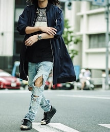 ZARA | 激しめにクラッシュ加工を入れてみました。(デニムパンツ)