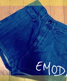 EMODA | ハイウエストデニムショーパン(デニムパンツ)