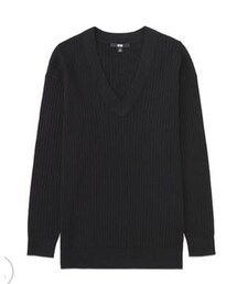 UNIQLO | メリノブレンドリブVネックセーター(ニット/セーター)