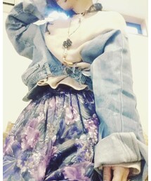 ショートフレアなトップスをインに | デニムジャケット