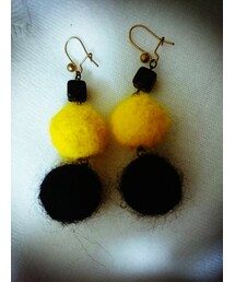 Handmade | 羊毛ボールピアス(ピアス（両耳用）)