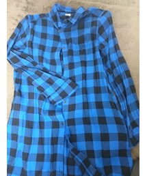 GU | チェックシャツワンピース(シャツワンピース)