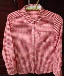 赤ギンガムチェックシャツ(シャツ/ブラウス)