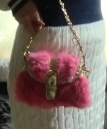 Honey Salon | ピンクファー バッグ(ハンドバッグ)