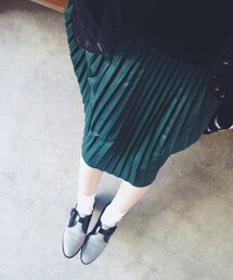 no brand | フェイクレザープリーツスカート(スカート)