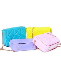 etup shop | 冰淇淋色手拿肩背兩用鍊條菱格方包
(ショルダーバッグ)