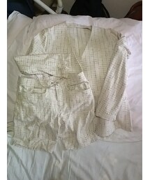 mean | ノーカラー3Bジャケット(チェック＆ストライプ)
立体ショーツ(チェック＆ストライプ)(ジャケット/アウター)