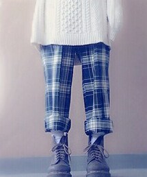 不明 | オーバーサイズのチェックパンツ(その他パンツ)