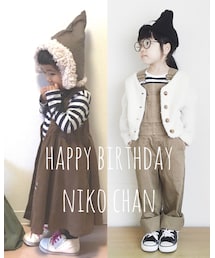 ハピバ♡ニコピッツちゃん | Leeサロペで雰囲気リンクごめーん😅🙏(その他)