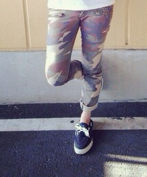 MOUSSY | 迷彩スキニーパンツ(その他パンツ)