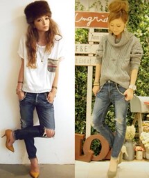 Ungrid | スタッズデニムサルエルパンツ(デニムパンツ)