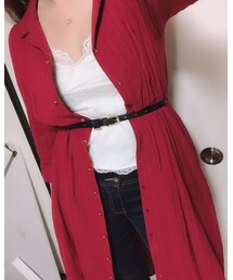 アップ | シャツワンピース