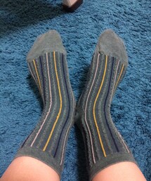 靴下屋 | ヒル模様の緑くつした(ソックス/靴下)