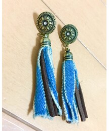 no brand | デニムタッセルピアス(ピアス（両耳用）)