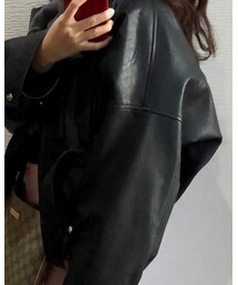 SAKI｜PAPIPUPEPAのライダースジャケットを使ったコーディネート - WEAR 