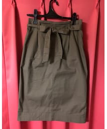UNIQLO | ハイウエストベルテッドナロースカート（丈標準70～72cm）(スカート)