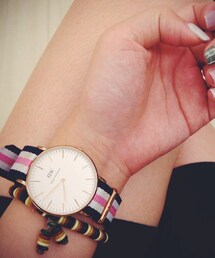 Daniel Wellington | 粉紅x藍色，雙色組合
(アナログ腕時計)