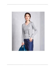 UNITED ARROWS | UBBTシルクリブVネックカーディガン♦︎40 ライトグレー(カーディガン/ボレロ)