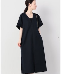 VERMEIL par iena | コットンネップVネックワンピース(ワンピース)